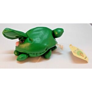 Hoppity Rabbit 4 Inch Long Bean Bag 1997 Easter Green Trading Stuffed Animal